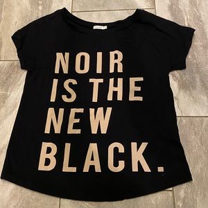 River Island “noir is the new black” Graphic Tee 6